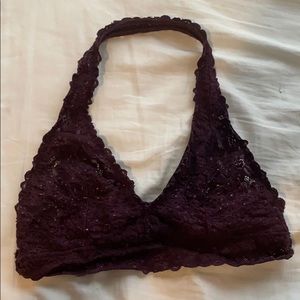 Plum halter bralette